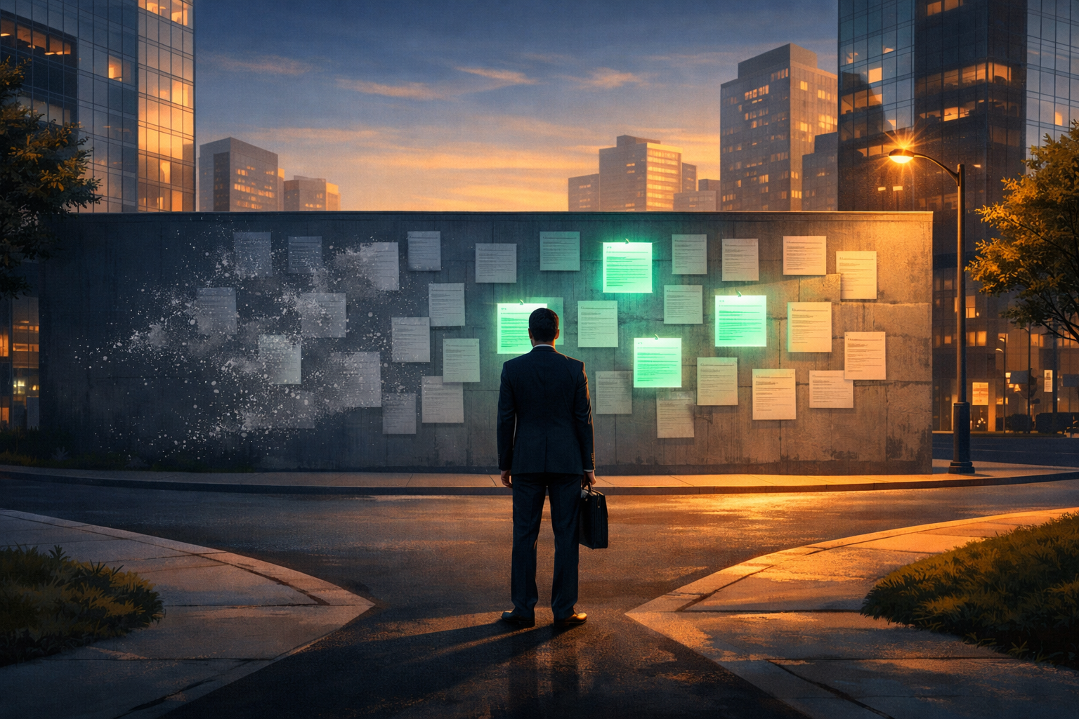 A wall of ghost job listings obscuring real opportunities